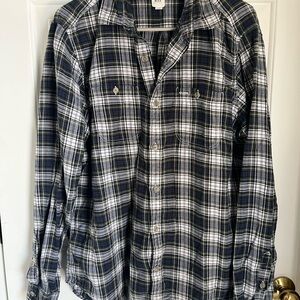 Last Chance! GAP Men's Blue and White Plaid Shirt